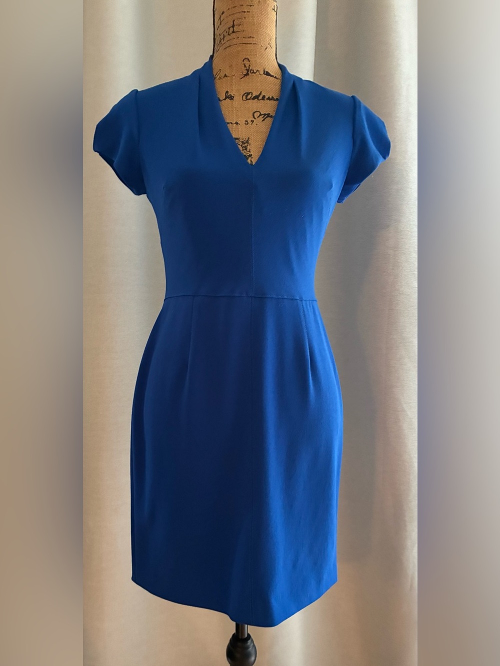 Betsey Johnson Cobalt Blue V-Neck Midi Dress